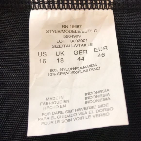 NWT Swim Solutions Black One-Piece Swimsuit - Picture 11 of 12